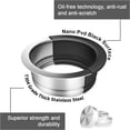 thumbnail image 5 of Black Garbage Disposal Flange and Stopper | Stainless Steel Sink Flange with Nano Surface | Fits 3-1/2 Inch Standard Sink Drain Hole, 5 of 7