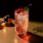 Viski Gatsby Highball Glasses for Cocktails, Lemonade, Tea, 15 oz Set of 2