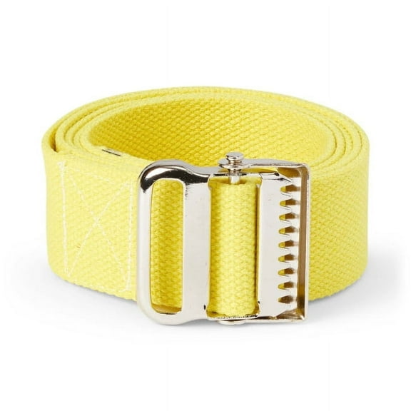 Medline Gait Belt, Mobility Aid, Helps Lift and Transfer Mobility Challenged Individuals, 2" x 72", Yellow, 1 Per Box