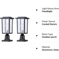 thumbnail image 5 of Outdoor Post Light 2 Packs Exterior Pole Lantern Lighting Fixture with E26 Base Waterproof Matte Black Finish Lamp for Patio Garden (Bulb not inclunded), 5 of 5