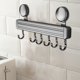 thumbnail image 1 of Lisbinx - Perchero con ventosa resistente - Organizador de cocina sin taladro, 40 cm de aleación de aluminio para cucharas y palas, resistente para montaje en pared - Negro, 1 of 7