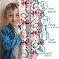 thumbnail image 3 of Blackout Kids Curtains,Pink Baseballs and Bows Pattern Childrens Insulated Curtains Set Of 2,Bedroom Essentials,Toddler Room Decor 42"x63", 3 of 5