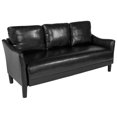 thumbnail image 1 of Asti Upholstered Sofa in Black Leather, 1 of 8