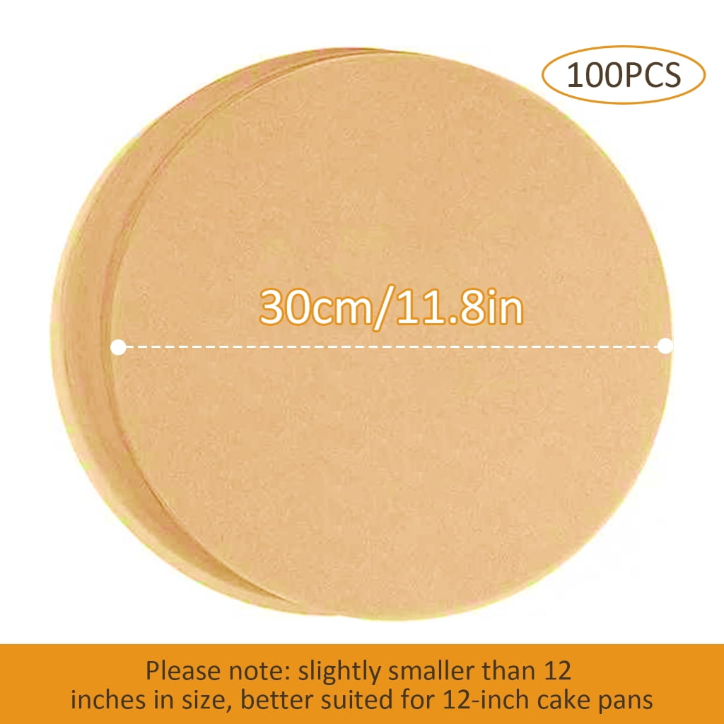 KUFptva 100Pcs Disposables Cake Liners Round Parchments Paper NonStick Bakings Parchments Bakings Paper for Oven, Fryers, Pans