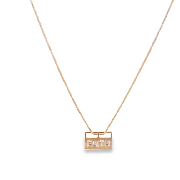 Mouse Tail Chain Necklace With Hope Pendant (G167)