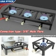 Smallzonex Portable Camp Gas Stove Cast Iron Propane LPG Outdoor BBQ