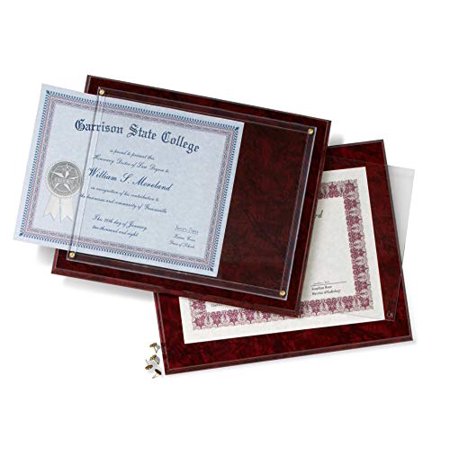 PaperDirect Marbled Burgundy Wood Slide-In Certificate Wall Plaque, 11.25 x 13.75 Inches, Holds 8.5 x 11 Inch Certificate, Recognition Award For School, Work, Appreciation Awards