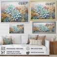 thumbnail image 4 of Designart "Succulent Blooms In Soft Hues II" Flower Field Wall Art Living Room, 4 of 7