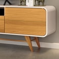 thumbnail image 2 of Mueble para TV hasta 85 Pulgadas Bossa Época Blanco y Canela con Patas Angulares y Puertas de Apertura Táctil, 2 of 5