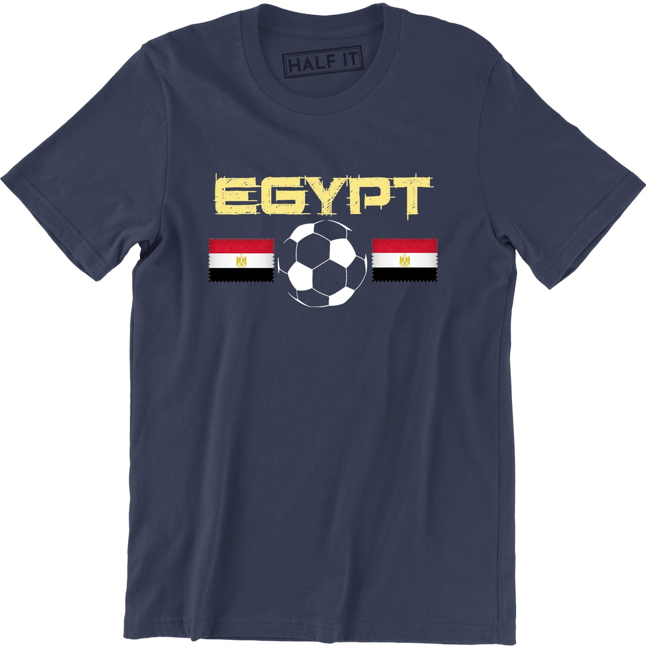 Half It Egypt Soccer Ball Game Sports Egyptian Football Team Fan Men