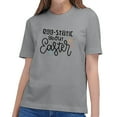 thumbnail image 5 of Youth Short Sleeve T-Shirt, Parent-child Outing Wear Tops, Easter Bunny Pattern, Comfort Tee, Multi-Size, Grey, 5 of 15