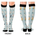 thumbnail image 4 of FORMRS Womens Knee High Socks Casual Long Thick Travel Daily Wear, 2 Pairs, Green Cute Rabbits, 4 of 6