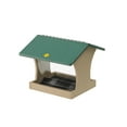 thumbnail image 2 of Birds Choice 12" Large Recycled Plastic Mounted Hopper 2-Sided Bird Feeder, Tan/Green, 2 of 7