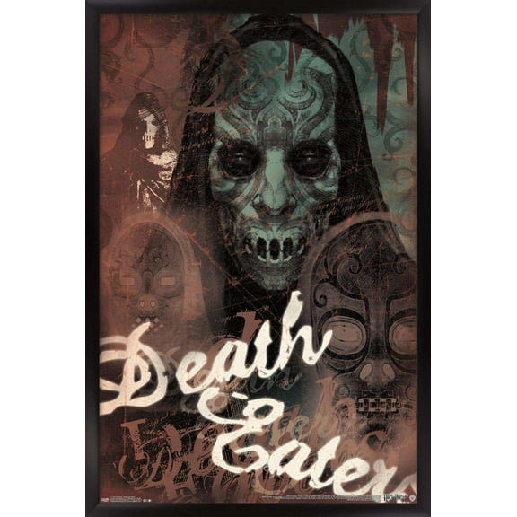 The Wizarding World: Harry Potter - Death Eaters - Masks Wall Poster, 14.725" x 22.375", Framed