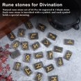 thumbnail image 4 of Crocon Smoky Quartz Rectangle Shape Gemstone Runes with Elder Futhark Alphabet Engraved 25 pcs Rune Set | Crystal Divination Metaphysical Healing Chakra Reiki Runes Set| with a Pouch| Size : 20-25mm, 4 of 8