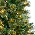thumbnail image 6 of Nearly Natural 8' Green Slim Snow Tip Pine Artificial Christmas Tree Prelit 600 Clear LED, 6 of 10