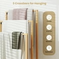 thumbnail image 5 of Gymax 3-Tier Freestanding Towel Rack w/ 3 Hanging Crossbars for Bathroom Natural, 5 of 10