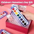 thumbnail image 4 of 30 Pack Heart Watercolor Paint Set,8 Colors Washable Valentines Water Color Paint Set for Kids with Paintbrush,Watercolor Paint for Prizes Exchange Gifts,Valentine's Day Gifts,Party Favor,Classroom, 4 of 7