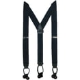 thumbnail image 1 of CTM®  Elastic Button End Dress Suspenders with Silver Hardware (Men's), 1 of 1