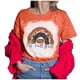 thumbnail image 5 of Mujeres Casual manga corta corbata digital impresión cuello redondo suelta camiseta blusa Tops Pompotops  hfajkhk140067, 5 of 5