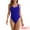 Blue, variant on Women's Solid Scoop Neck Bikini Small Blue