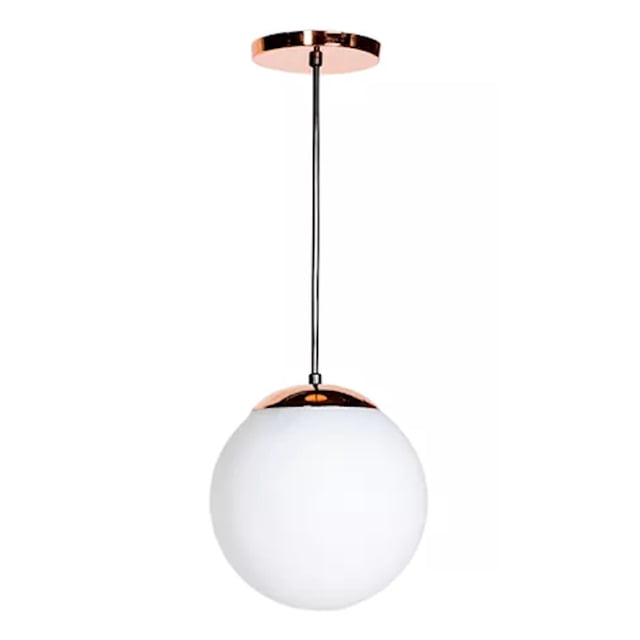 Esfera Vidrio Soplado Blanco Mate Luminario Colgante Maxxi
