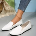 thumbnail image 5 of Miluxas Women's Loafer Flat Pointed Fashion Slip On Comfort Driving office Shoes White 9.5(43), 5 of 9
