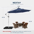 thumbnail image 4 of Nextay 10FT Patio Umbrella Outdoor Umbrella Offset Umbrella Cantilever Umbrella Market Umbrella with Crank and Tilt, Wind-Resistant, 4 of 6