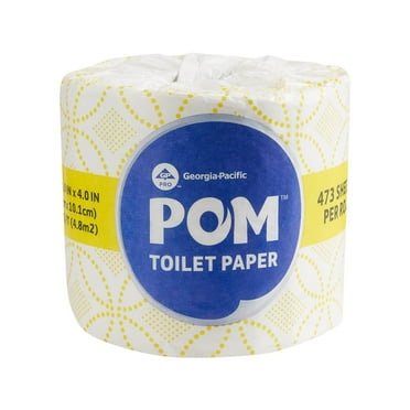 POM Bath Tissue, 2 Ply, 473 Sheets, 45 Rolls
