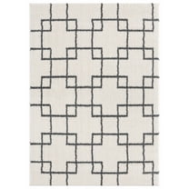 United Weavers Celestial Dadrail Contemporary Geometric Area Rug, White, 5'3" x 7'2"
