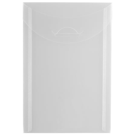 UPC: 0609722985413 | JAM Plastic Tuck Flap Envelopes  4.1×6  12/Pack  Clear
