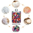 thumbnail image 6 of Yayeee 2 Pack Qtip Holder Bathroom Cotton Swab Canister with Lid Clear Dispenser Set, Red Whimsical Floral, 6 of 6