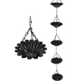 thumbnail image 4 of Black Rain Chain (For Gutters) — Decorative Rain Chain Outdoor Gutter Chain / Downspout Chain Modern Style Outdoor Rain Chain Event Decoration for Wedding Decoration Home Decor Party Decoration, 4 of 6