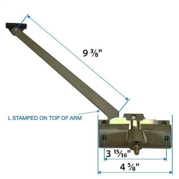 Andersen Operator Left Hand with 9-3/8" Arm Length in Stone Color