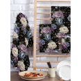 thumbnail image 2 of Country Flowers Kitchen Dish Towels for Drying Dishes Set of 2, Botanical Purple Blue Floral Black Waffle Weave Microfiber Hand Tea Bathroom Towels Quick Dry & Absorbent Towel 15.7x23.6, 2 of 7