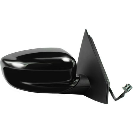60595C - Fit System Passenger Side Mirror for 13-15 Dodge Dart, textured black w/ PTM cover, w/ out blind spot detection, foldaway, (Best Blind Spot Detection System)