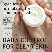 Dermatouch Acne Moisturizer Anti Aging Cream with Salicylic Acid and Oatmeal, 1.7 Oz.
