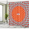 thumbnail image 5 of Ambesonne Vintage Shower Curtain, Circles Spiral Lines, 69"Wx84"L, Multicolor, 5 of 5