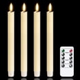 thumbnail image 1 of Velas cónicas LED sin llama de Mavandes, 2 x 24,5 cm, control remoto, paquete de 4, 1 of 6