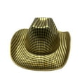 thumbnail image 5 of Cowboy Hats for Women Gold Hat Leather Cowboy Hat Womens Hats Fashion One Size, 5 of 7