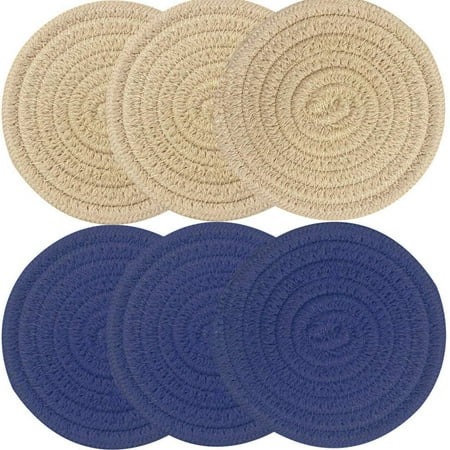 

Coasters for Drinks 6Pcs Super Absorbent Coasters 4.3 Inch Handmade