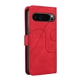thumbnail image 4 of Allytech Wallet Flip Case for Google Pixel 9 / 9 Pro, Retro Luxury PU Leather Shockproof Soft TPU Inner Magnetic Clasp Cover with Card Cash Slots & Kickstand & Wrist Strap for Women Men - Red, 4 of 12