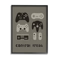 thumbnail image 3 of Stupell Industries Control Freak Distressed Pattern Black Grey Controllers,16 x 20,Designed by Daphne Polselli, 3 of 3