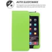 iPad Mini 3 Case, Snugg Executive Green Leather Leather Smart Case Cover Apple iPad Mini 3 Protective Flip Stand Cover