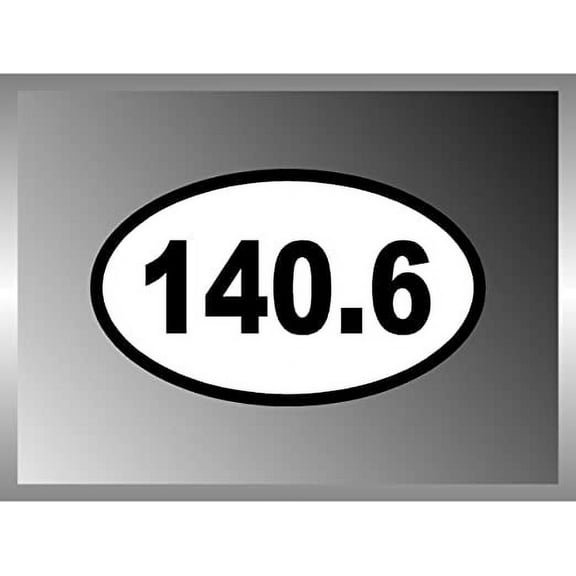 IRON MAN TRIATHLON 140.6 VINYL EURO DECAL BUMPER STICKER 3" X 5"