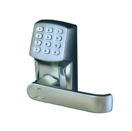 Electronic Keyless Door Lock Set - Satin Nickel (For Right-Hinged Doors Only)
