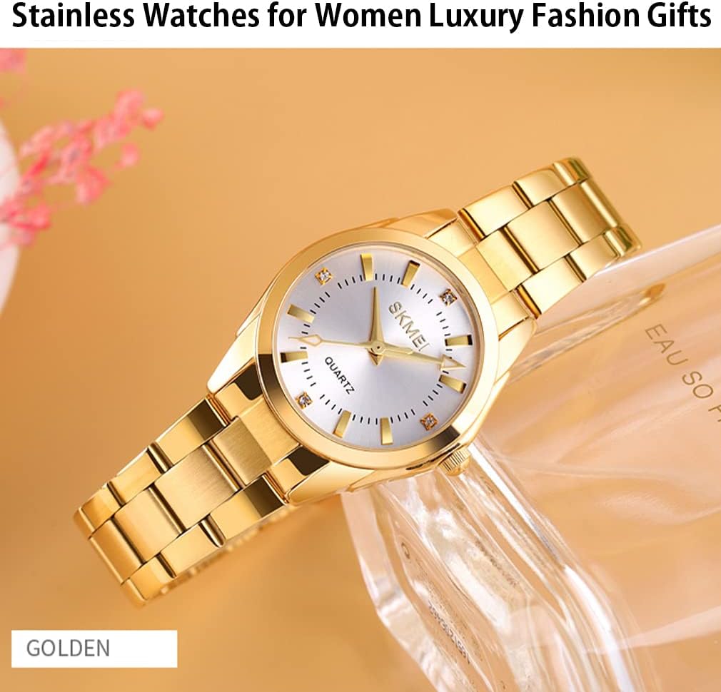 Watches for Women Ladies Female Fashion Waterproof Dress Business Stainless Luxury Classic Analog Quartz Simple Wife Gifts Wrist Watch