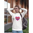 thumbnail image 2 of Valentine's Day Heart Sweatshirt Women -Image by Shutterstock, Female 5X-Large, 2 of 4