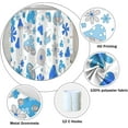 thumbnail image 5 of Blue Mushrooms Bathroom Shower Curtain Retro 70s 60s Funky Floral Hippie Boho Style Shower Curtain Washable Durable Fabric Home Decorative Shower Curtain with Hooks, 36x72 Inch, 5 of 6