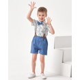 thumbnail image 2 of CARETOO Toddler Boy Outfit Clothes Suit Dress Shirt Bowtie Suspender Pants Kid Outfits Cotton Fabric, 2 of 16